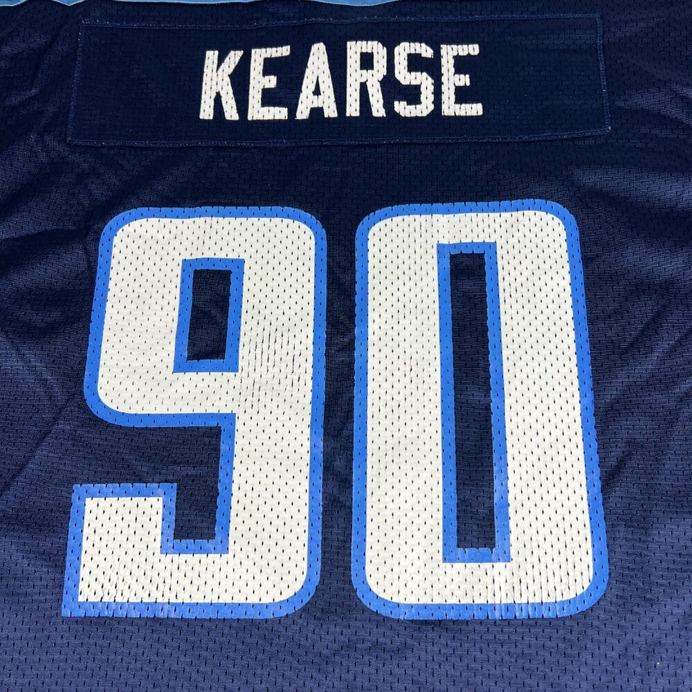 Y2K Reebok Tennessee Titans Jevon Kearse Football Jersey Extra Extra Large Blue - Picture 10 of 15